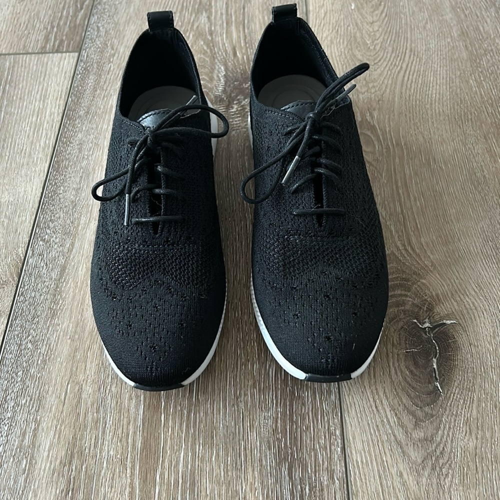 Cole Haan tennis flats, black, never worn, size 10